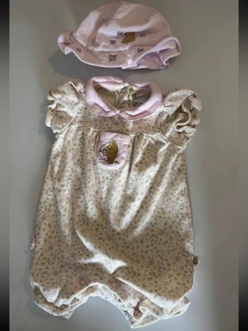Vintage Classic Pooh Romper and Hat